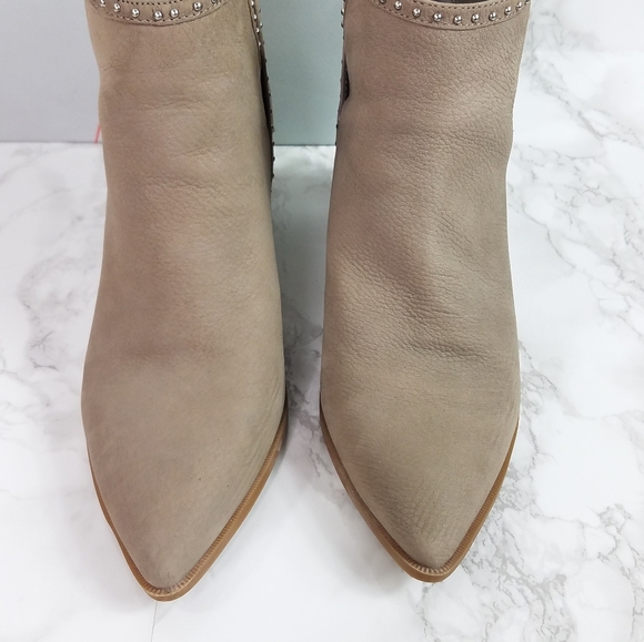 Sole Society Dalphine Leather Boots Color Porcini Size 8 - Picture 6 of 12